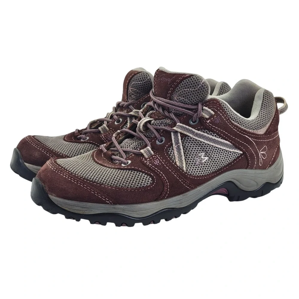 Garmont Amica Women's Brown Suede Mesh Trail Hiking Shoes Vibram‎ Soles US 8.5